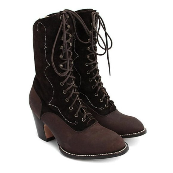 John Fluevog Shoes - JOHN FLUEVOG Brown Suede Boots Size 9, "Another Day Monday"